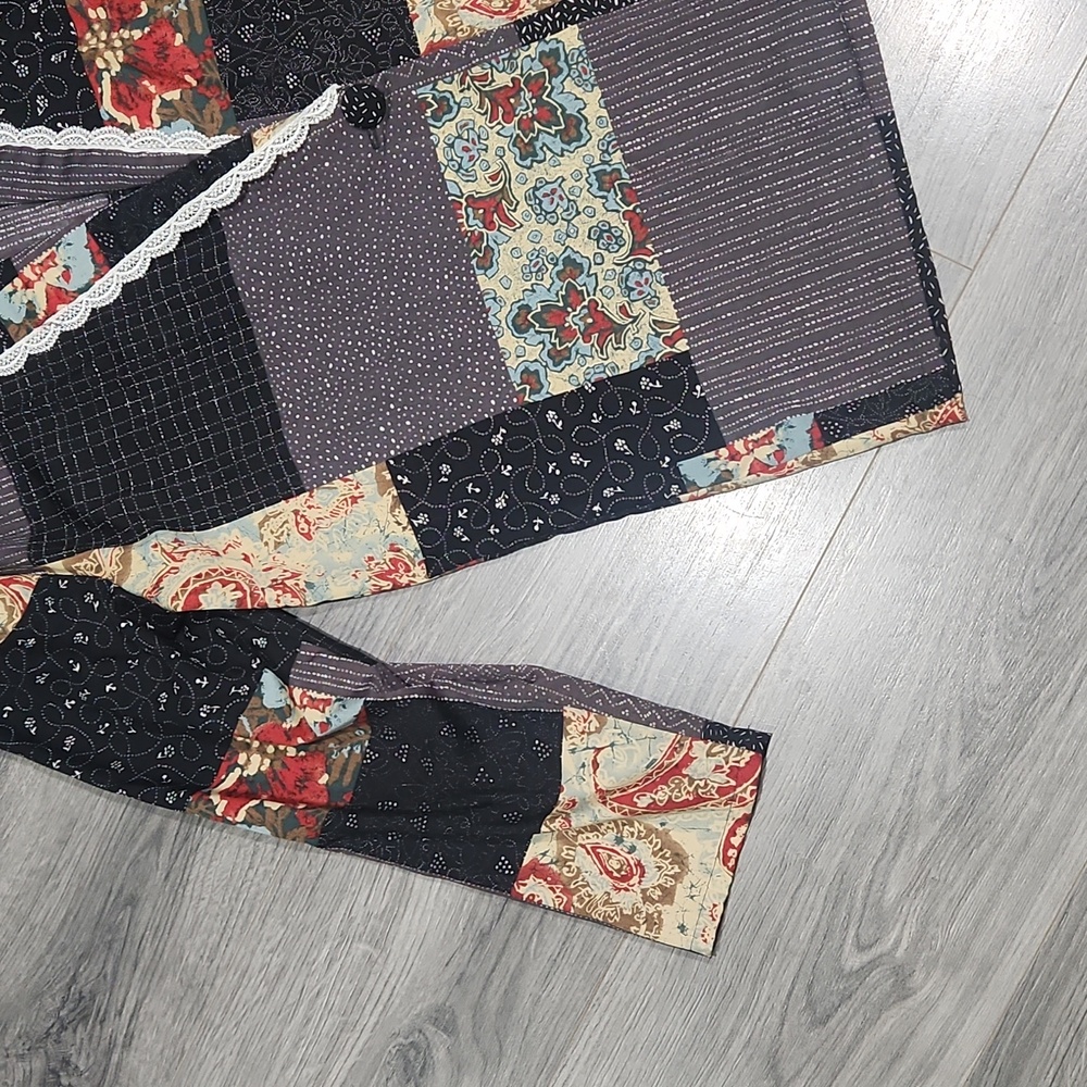 Vintage Patchwork Blend Lightweight Long Boyfrien… - image 2